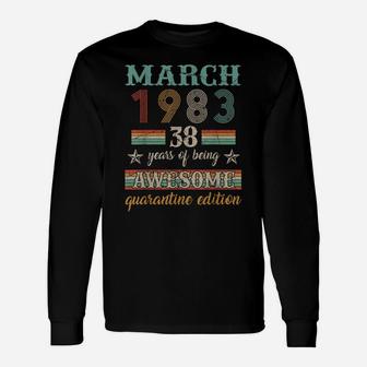 38 Years Old 38Th Birthday Decoration March 1983 Gift Unisex Long Sleeve | Crazezy