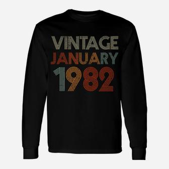 39 Years Old Retro Birthday Gift Vintage January 1982 Unisex Long Sleeve | Crazezy DE