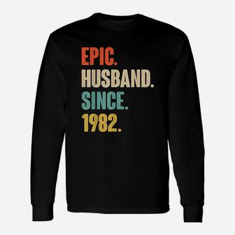 39Th Wedding Anniversary Epic Husband Since 1982 Unisex Long Sleeve | Crazezy