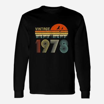 43Rd Birthday Gift Vintage 1978 Retro Bday 43 Years Old Unisex Long Sleeve | Crazezy
