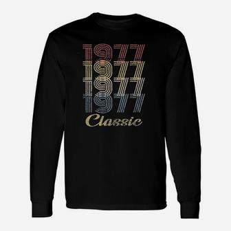 44Th Birthday Gift Retro Birthday 1977 Classic Unisex Long Sleeve | Crazezy