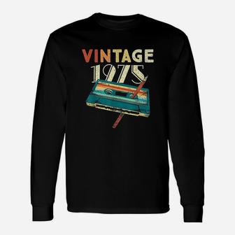 46 Years Old Gifts Vintage 1975 Music Cassette 46Th Birthday Unisex Long Sleeve | Crazezy CA