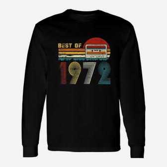 49Th Bday Gifts Best Of 1972 Retro Cassette Tape Vintage Unisex Long Sleeve | Crazezy