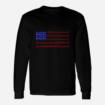 4th Of July Independence Music Note America Flag Shirt Long Sleeve T-Shirt - Thegiftio UK