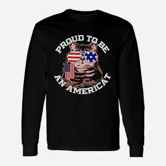 4Th Of July Cat Unisex Long Sleeve | Crazezy CA