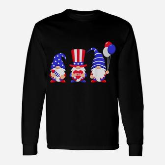 4Th Of July Gnomes Patriotic Usa Flag Independence Day Tee Unisex Long Sleeve | Crazezy UK