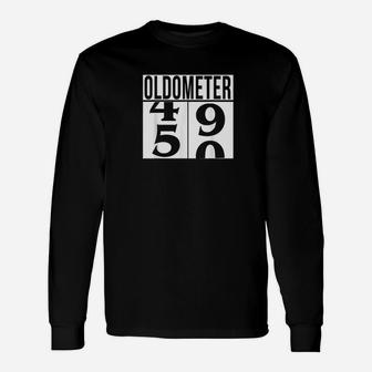 50Th Birthday Gag Gift Idea For Mom Or Dad Oldometer Funny Unisex Long Sleeve | Crazezy