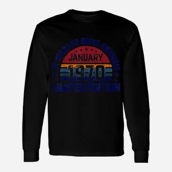 51 Years Old, Vintage 51St Birthday, Made In January 1970 Unisex Long Sleeve | Crazezy UK