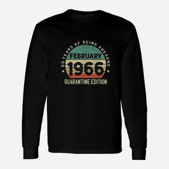 55 Years Old 55Th Birthday Vintage February 1966 Unisex Long Sleeve | Crazezy DE