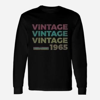 56Th Birthday Gift Retro Birthday Vintage 1965 Unisex Long Sleeve | Crazezy