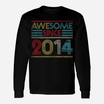 5Th Birthday Gifts - Awesome Since 2014 Unisex Long Sleeve | Crazezy CA