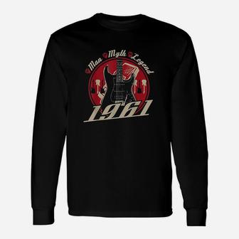 60Th Birthday Gift For Guitar Players Born In 1961 Unisex Long Sleeve | Crazezy