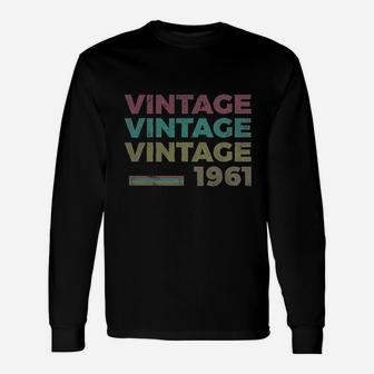 60Th Birthday Gift Retro Birthday Vintage 1961 Unisex Long Sleeve | Crazezy