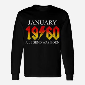 60Th Birthday January 1960 Sixty Year Old Men Gift For Dad Unisex Long Sleeve | Crazezy AU