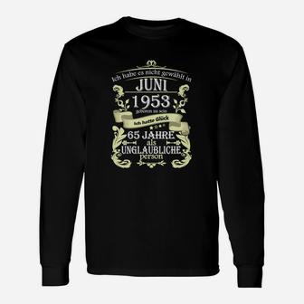 65. Geburtstags Vintage 1953 Langarmshirts, Einzigartiges Design für Jubiläumsfeier - Seseable