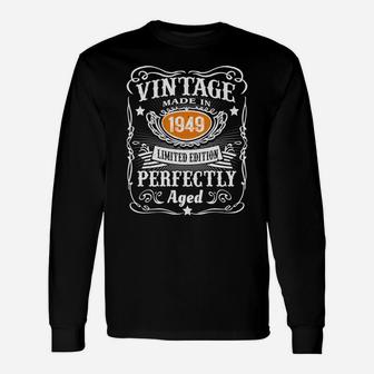 73 Year Old Vintage 1949 Made In 1949 73Rd Birthday Gifts Sweatshirt Unisex Long Sleeve | Crazezy AU