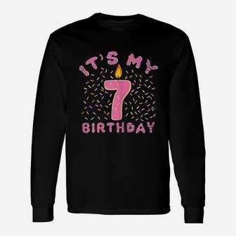 7Th Birthday 7 Years Old Donut Lover Unisex Long Sleeve | Crazezy