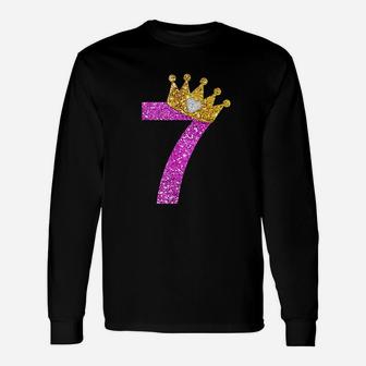 7Th Birthday Princess Crown Unisex Long Sleeve | Crazezy
