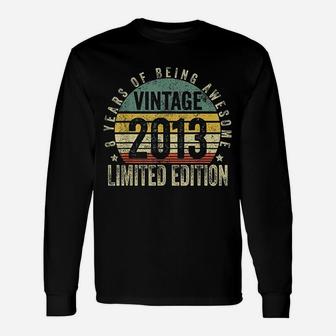 8 Year Old Vintage 2013 8Th Birthday Unisex Long Sleeve | Crazezy