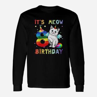 8Th Birthday Cat Unisex Long Sleeve | Crazezy DE