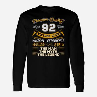 92Nd Birthday Gifts The Man Myth Legend 92 Years Old D4 Unisex Long Sleeve | Crazezy CA