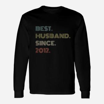 9th Wedding Anniversary Best Husband Since 2012 Long Sleeve T-Shirt - Thegiftio UK
