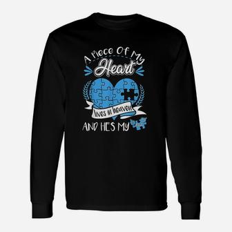 A Piece Of My Heart Lives In Heaven And He Is My Dad Unisex Long Sleeve | Crazezy AU