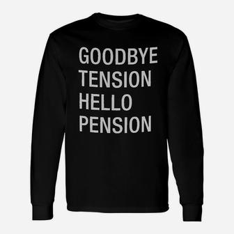 About Face Designs Goodbye Tension Hello Pension Grey 20 Ounce Ceramic Coffee Unisex Long Sleeve | Crazezy CA