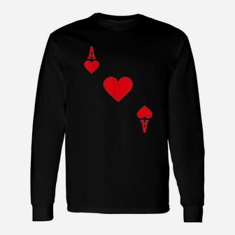 Ace Of Hearts Unisex Long Sleeve | Crazezy CA
