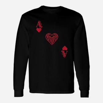 Ace Of Hearts Unisex Long Sleeve | Crazezy DE