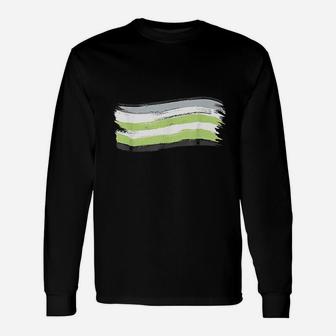 Agender Pride Flag Parade Lgbtq Ally Equality Group Print Unisex Long Sleeve | Crazezy CA