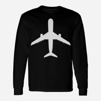 Airplane Flying Shirt Pilot Birthday Gift Idea Men Husband Unisex Long Sleeve | Crazezy DE