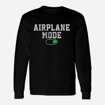 Airplane Mode On Vacation Summer Piolot Aviator Vintage Gift Unisex Long Sleeve | Crazezy