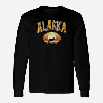Alaska Moose Sunset Unisex Long Sleeve | Crazezy AU