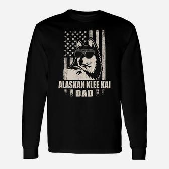 Alaskan Klee Kai Dad Cool Vintage Retro Proud American Sweatshirt Unisex Long Sleeve | Crazezy
