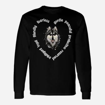 Alaskan Malamute Heart | Alaskan Malamute Mom Dog Dad Unisex Long Sleeve | Crazezy UK