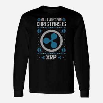 All I Want For Christmas Is Xrp - For Men & Women Sweatshirt Unisex Long Sleeve | Crazezy UK