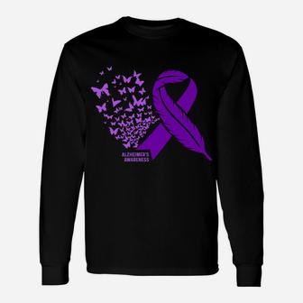 Alzheimer's Awareness - Purple Alzheimers Sweatshirt Unisex Long Sleeve | Crazezy AU