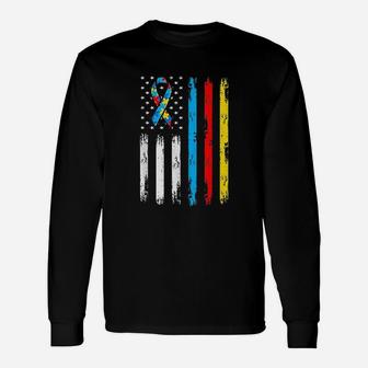 America Flag Long Sleeve T-Shirt - Thegiftio UK