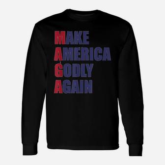Make America Godly Again Christian Quote Long Sleeve T-Shirt - Thegiftio UK