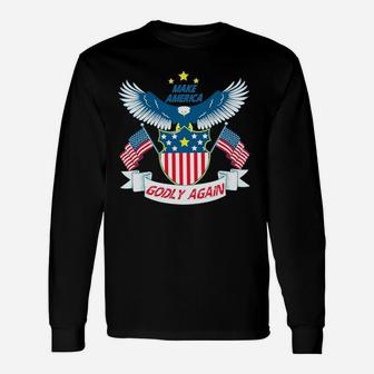 Make America Godly Again Eagle Long Sleeve T-Shirt - Thegiftio UK