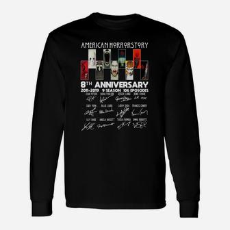 America Horror Story 8th Anniversary Shirt Long Sleeve T-Shirt - Thegiftio UK
