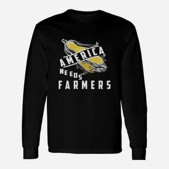America Needs Farmers T-shirt Long Sleeve T-Shirt - Thegiftio UK