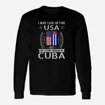 American Cuban Flag Unisex Long Sleeve | Crazezy