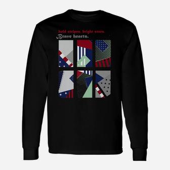 American Flag Army Patriot Independence July 4 Slim T-Shirt Unisex Long Sleeve | Crazezy