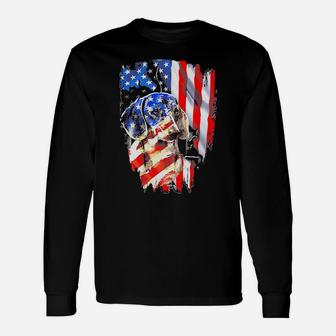 American Flag Dachshund Dog Lover 4Th Of July Long Sleeve T-Shirt - Monsterry