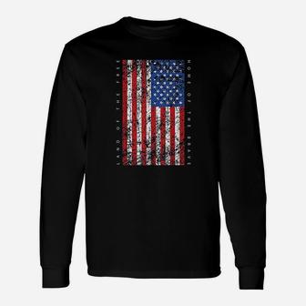 American Flag Land Of The Free Home Of The Brave Unisex Long Sleeve | Crazezy UK