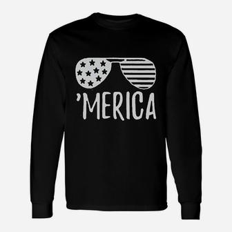 American Flag Merica Unisex Long Sleeve | Crazezy
