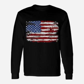 American Flag Usa United States Of America Us 4Th Of July Unisex Long Sleeve | Crazezy