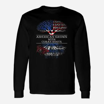 American Grown With Cuban Roots Unisex Long Sleeve | Crazezy